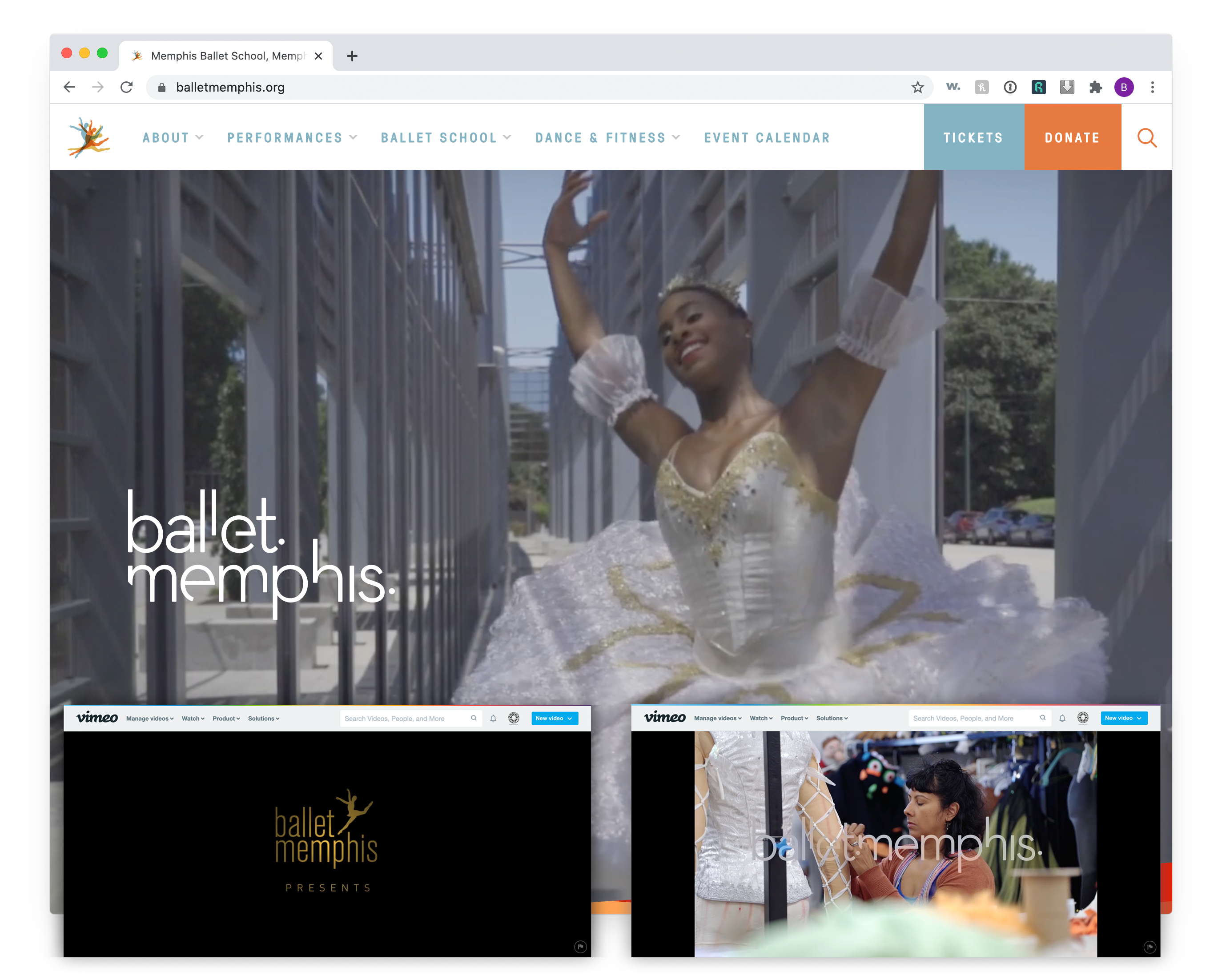 ballet memphis website and videos